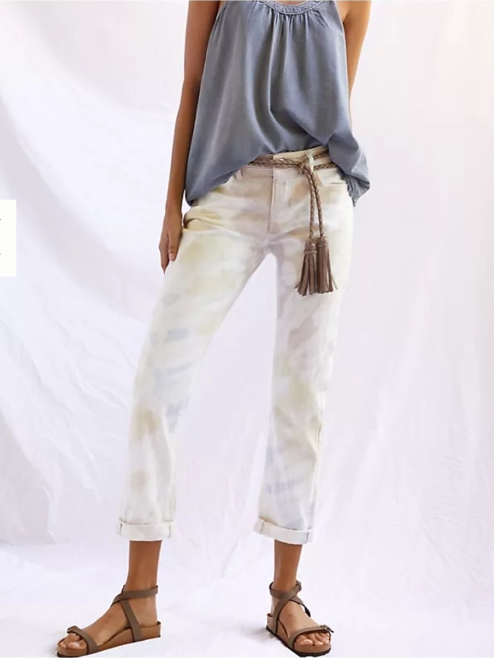 Anthropologie Pilcro Women Light Multi Tie-Dye Boyfriend Jeans